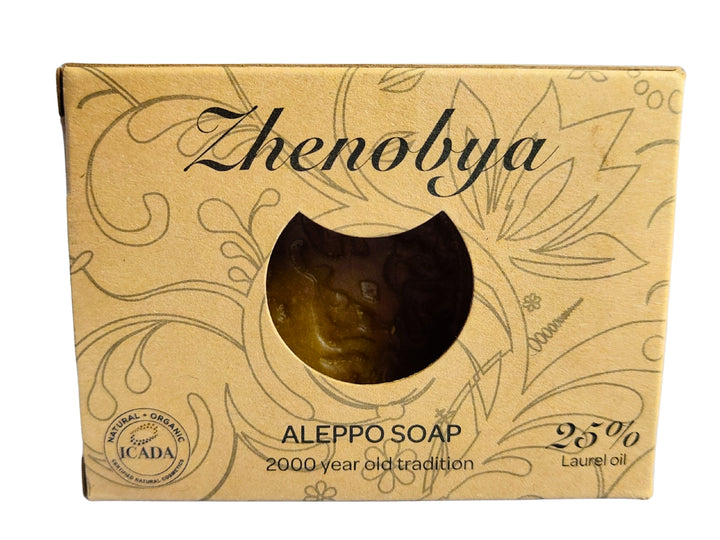 Zhenobya Original Aleppo Seife - 25 % Lorbeeröl, 200g