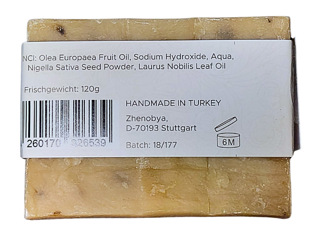 Zhenobya Original Aleppo Seife - Schwarzkümmel 120g