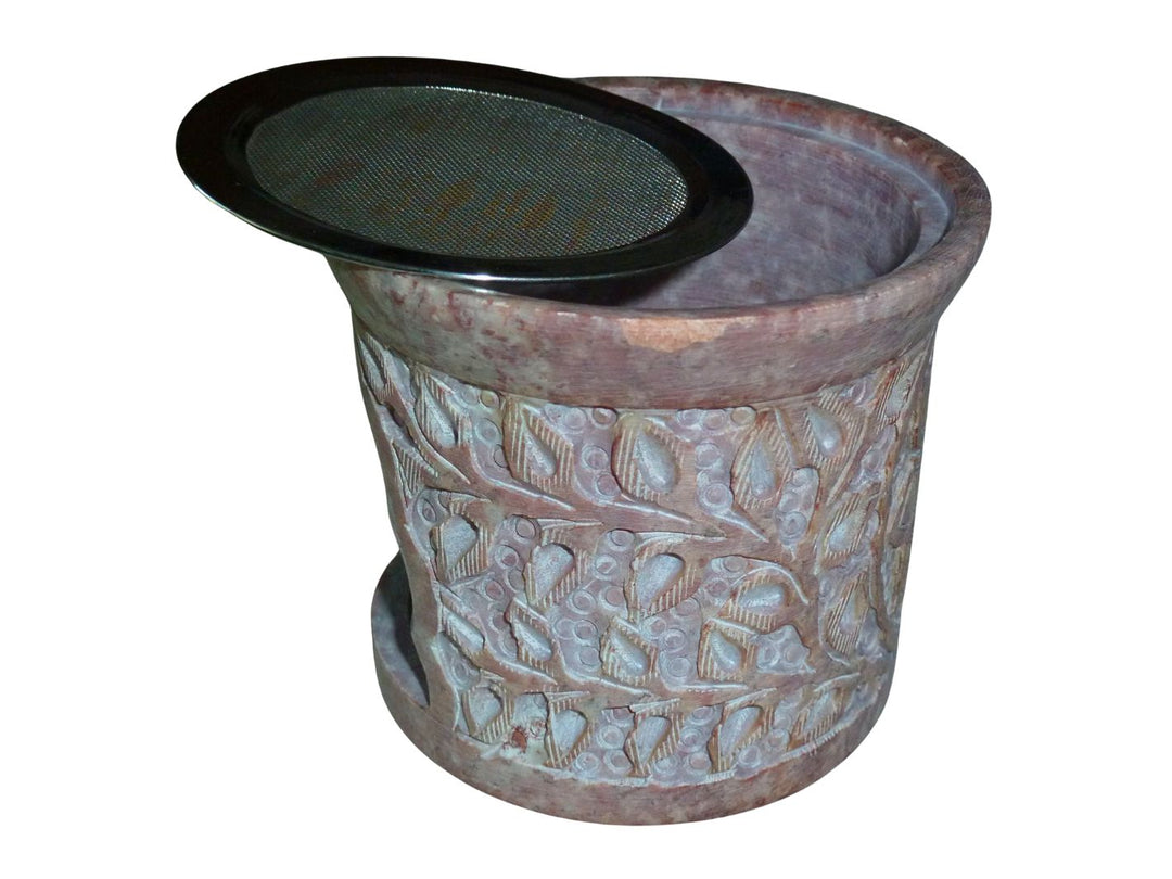 Räucherlampe Speckstein "Blume"