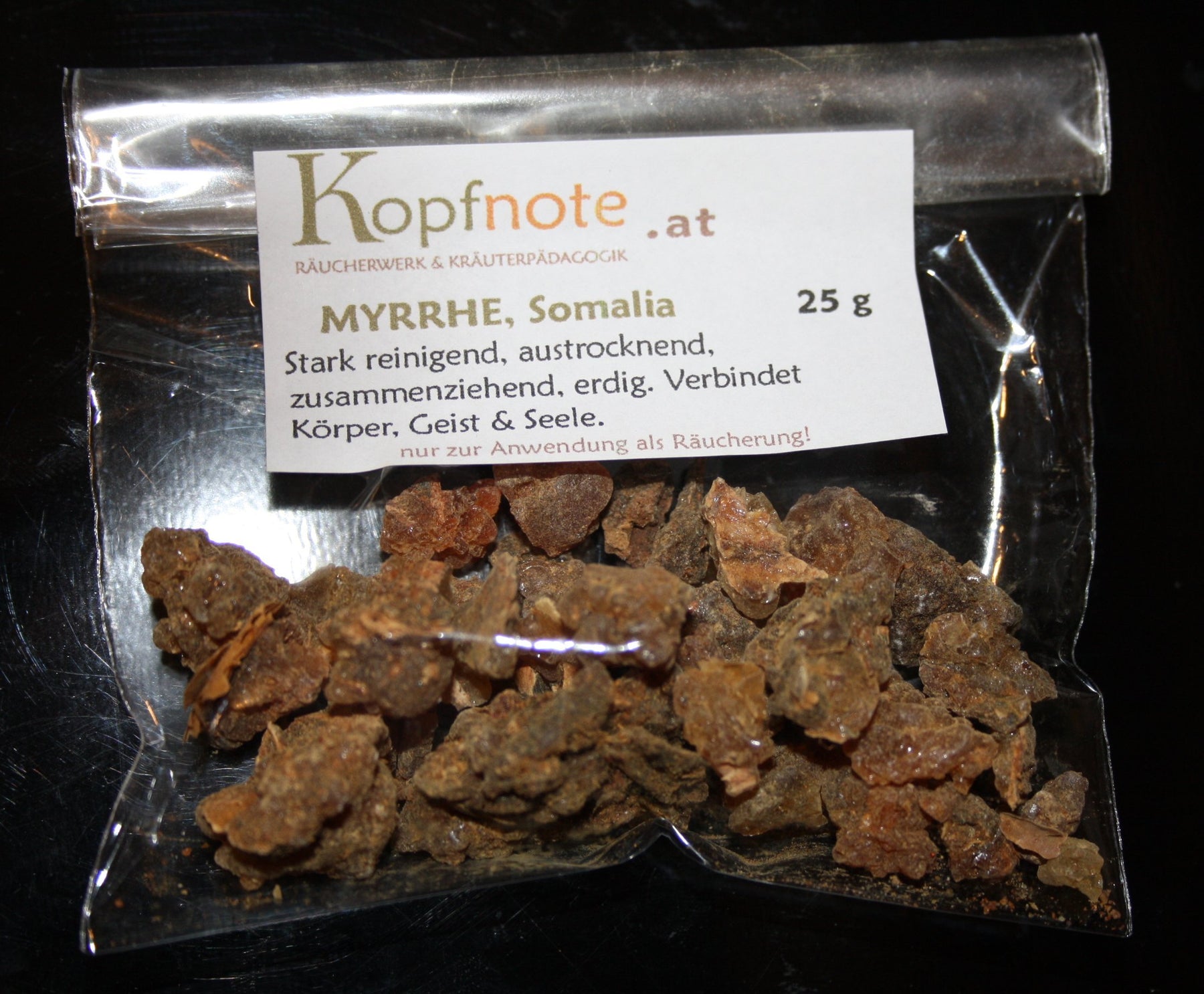 Myrrhe Somalia Commiphora myrrha Kopfnote