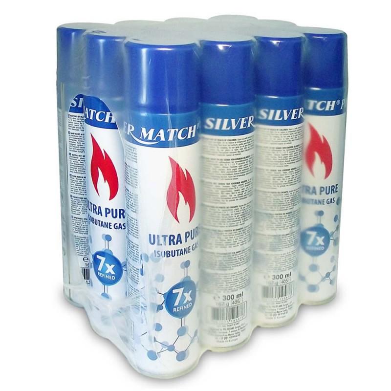 Silver Match Premium ultra pure Isobutan Gas, Feuerzeuggas, 7-fach gereinigt 300ml